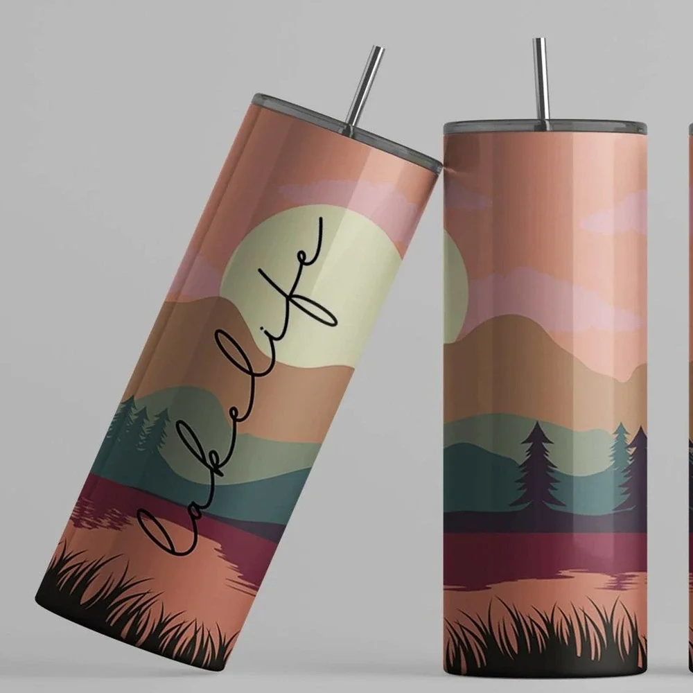 Lake Life Skinny Tumbler - Picture 1 of 2